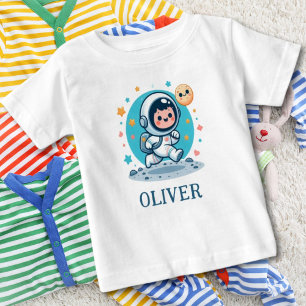 Schattigee kleine astronaut op de maan