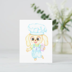 Schattigee kleine bakker briefkaart