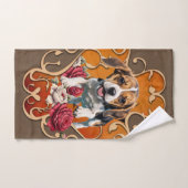 Schattigee kleine Beagle. Bad Handdoek (Handdoek)