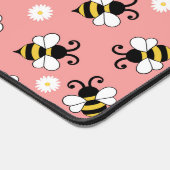 Schattigee kleine bijen en madeliefjes bloemenpatr bureaumat (Hoek)