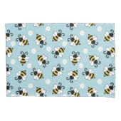 Schattigee kleine bijen en madeliefjes bloemenpatr kussensloop (Voorkant)