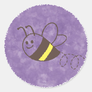 Schattigee kleine bijen vliegen Waterverf Baby sho Ronde Sticker