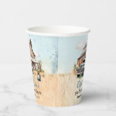 Schattigee kleine boer 3e verjaardagsfeestje papieren bekers (Rechts)