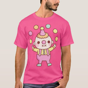 Schattigee kleine clown jongleur jongleren ballen t-shirt