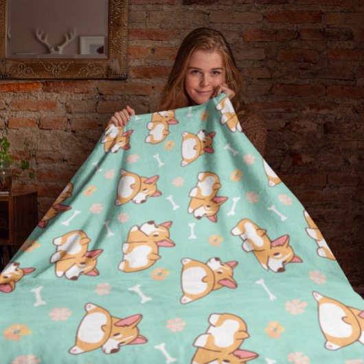 Schattigee kleine Corgis Fleece Deken