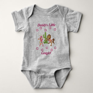 Schattigee kleine cowgirl en Pony Romper