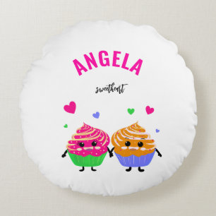 Schattigee kleine cupcakes rond kussen