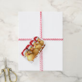 Schattigee kleine eendjes met kerstmutsen cadeaulabel (Met Touw)