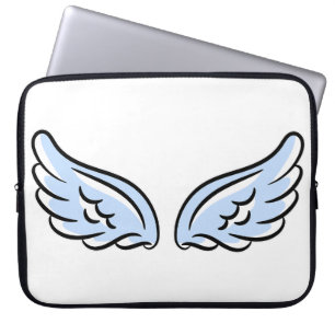 Schattigee kleine engelenvleugels laptop sleeve