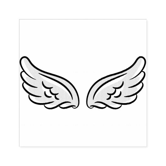 Schattigee kleine engelenvleugels rubberstempel (Afrduk)