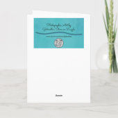 Schattigee kleine gele zanger vogel art note Kaart (Achterkant)