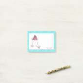 Schattigee Kleine Hamster Blauw Custom Post-it® Notes (Op bureau)