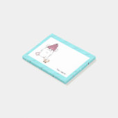 Schattigee Kleine Hamster Blauw Custom Post-it® Notes (Schuin)