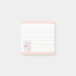 Schattigee kleine hamster monogram roze noten post-it® notes
