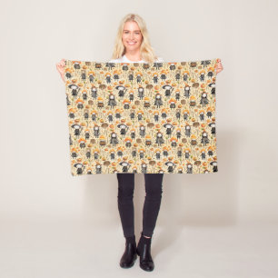 Schattigee kleine heks en pompoen Halloween thema Fleece Deken