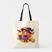 Schattigee kleine heks tote bag (Achterkant)