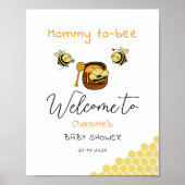 Schattigee kleine honingbij met Sweet Honey Baby W Poster (Voorkant)
