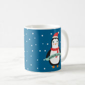 Schattigee kleine kerst Penquin gepersonaliseerd Koffiemok (Voorkant rechts)