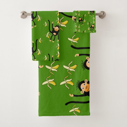 Schattigee kleine Kind aap Bad Handdoek (Insitu)