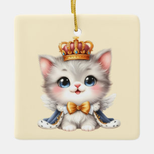 Schattigee kleine Kitten Prince Keramisch Ornament