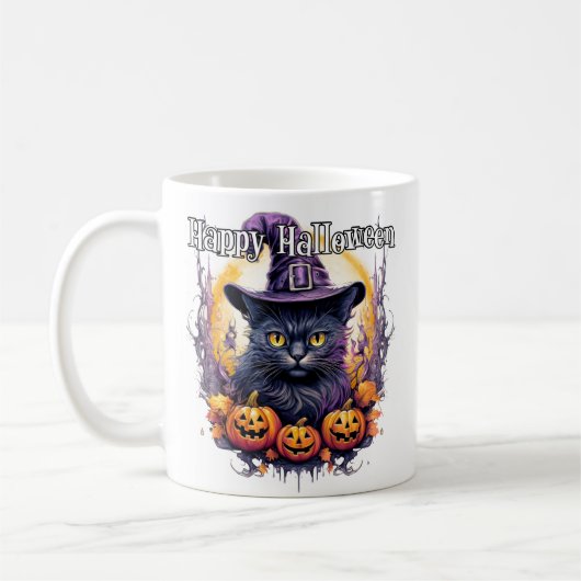 Schattigee kleine kitty kat heks koffiemok (Links)