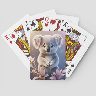 Schattigee kleine Koala Fantasy Dreamy Gradient Pokerkaarten