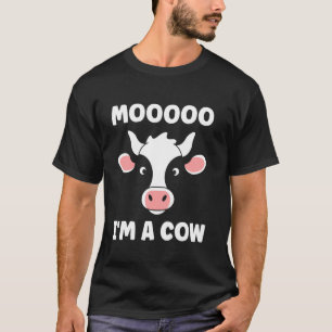 Schattigee Kleine koe Grappige quote mooo ik ben e T-shirt