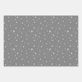 Schattigee kleine manen en sterren inpakpapier vel (Voorkant 3)