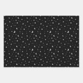 Schattigee kleine manen en sterren inpakpapier vel (Voorkant)