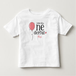 Schattigee kleine Miss Onederful eerste verjaardag Kinder Shirts