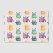 Schattigee kleine monsters Kinder kinderfeestje Tissuepapier (Voorkant)