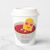 Schattigee kleine nugget kip nugget meisje Baby sh Papieren Bekers (Achterkant)