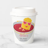 Schattigee kleine nugget kip nugget meisje Baby sh Papieren Bekers (Voorkant)