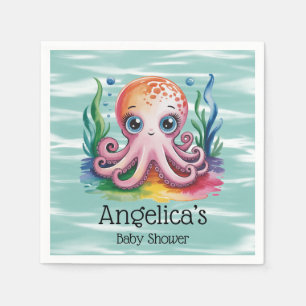Schattigee kleine octopus onder het Zee Servet