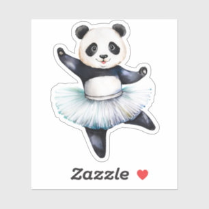 Schattigee kleine panda ballerina dansen ballet sticker