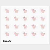 Schattigee kleine Piggy Art Hart Sticker (Vel)