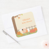 Schattigee kleine pompoen Baby shower Stickers (Envelop)