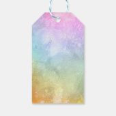 Schattigee kleine regenboog Baby shower dank u ges Cadeaulabel (Achterkant)