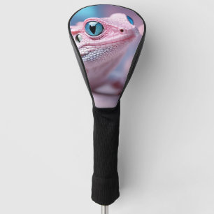 Schattigee kleine roze hagedis met grote blauwe og golfheadcover