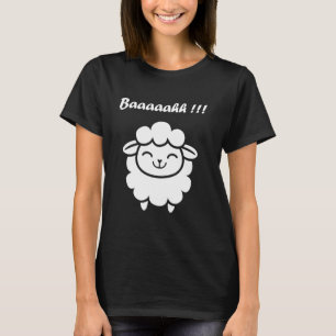 Schattigee kleine schapen citeren eenvoudige diere t-shirt