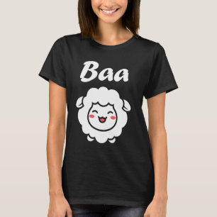 Schattigee kleine schapen citeren eenvoudige diere t-shirt
