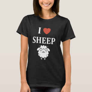 Schattigee kleine schapen citeren eenvoudige diere t-shirt