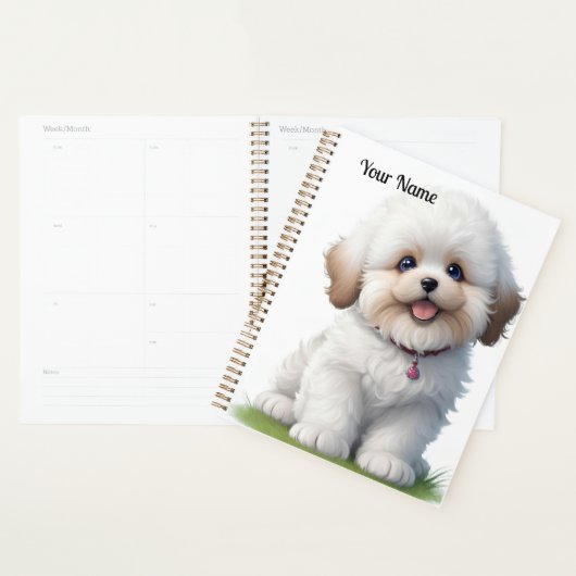 Schattigee kleine shih tzu puppy Hondenliefhebber Planner (Display)