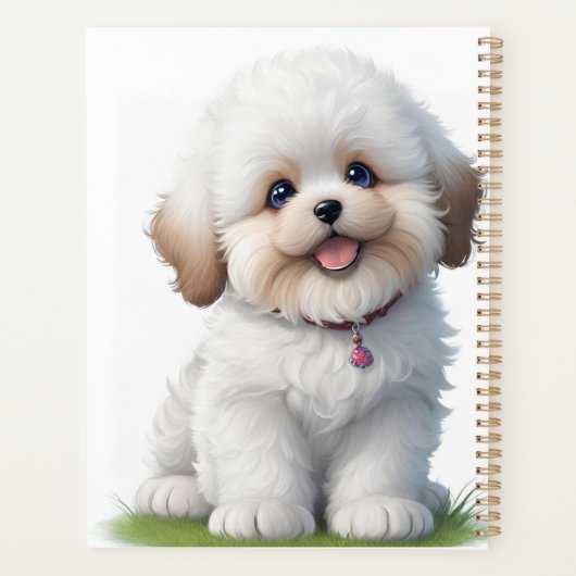 Schattigee kleine shih tzu puppy Hondenliefhebber Planner (Achterkant)