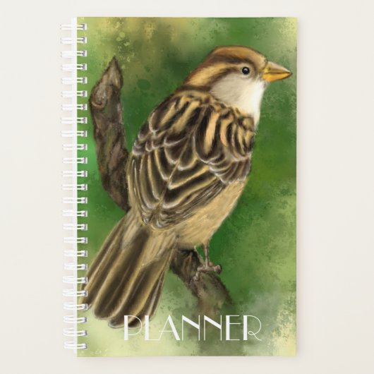 Schattigee Kleine Sparrow Planner (Voorkant)