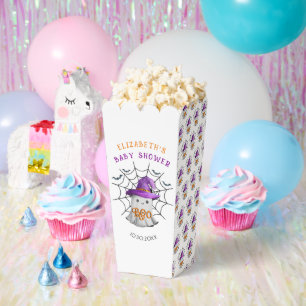 Schattigee kleine spook en spinnenweb BOO baby sho Bedankdoosjes