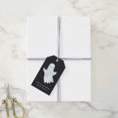 Schattigee kleine spook halloween cadeaulabel (Met Touw)