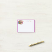 Schattigee kleine tweeling teddyberen gepersonalis post-it® notes (Op bureau)