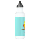 Schattigee kleine Uil Roze Bloemen Kinderen Gepers Waterfles (Links)