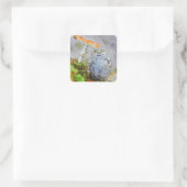 Schattigee kleine vogel waterverf sticker (Tas)